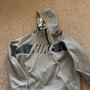 Nike Gray and Black Men's Hoodie